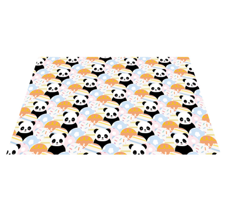 Panda speeltuin patroon vinyl tapijt baby - TenStickers