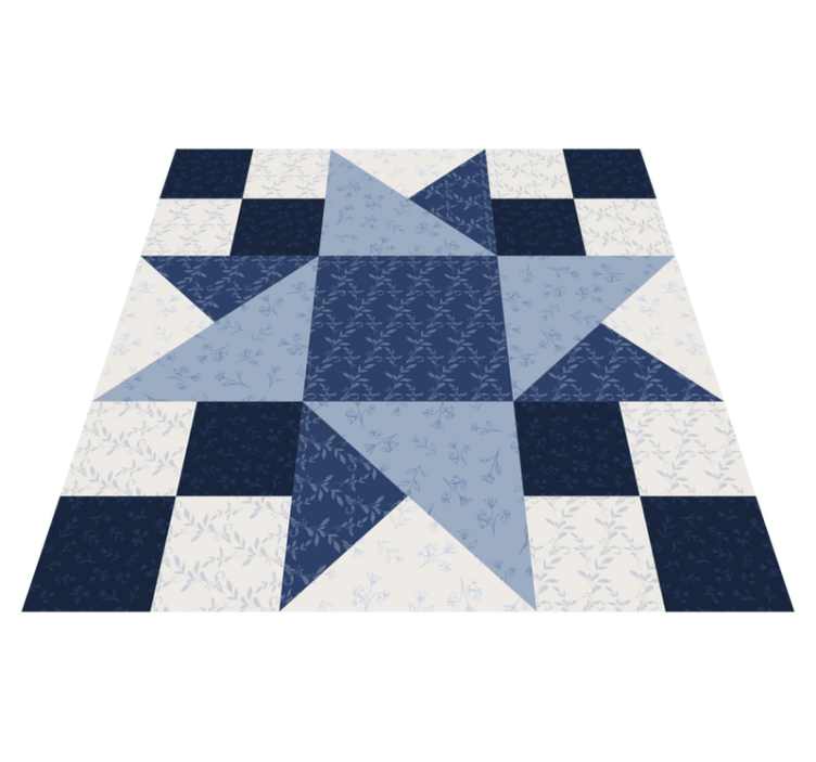 Patchwork sterpatroon vinyl tapijt geometrisch - TenStickers