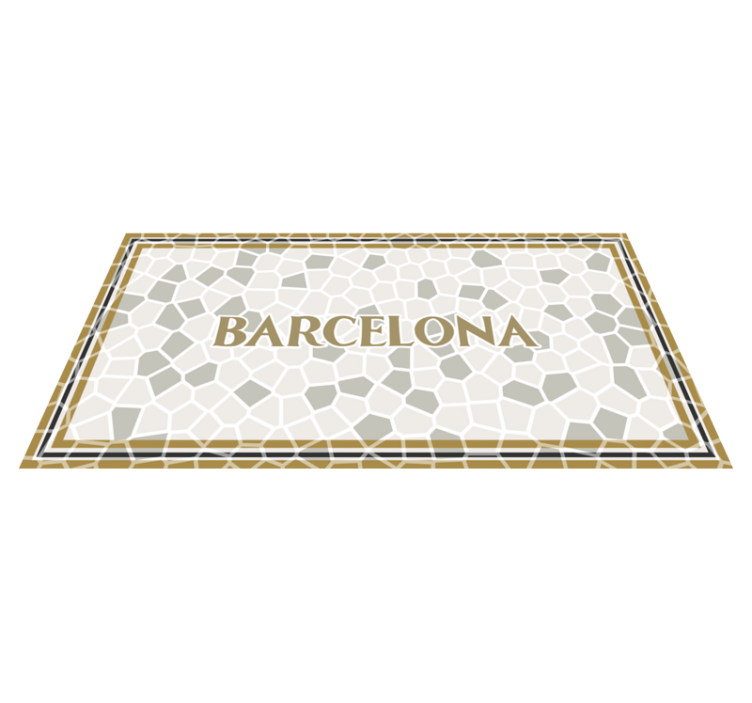 Barcelona geometrisch patroon vinyl tapijt mozaïek - TenStickers