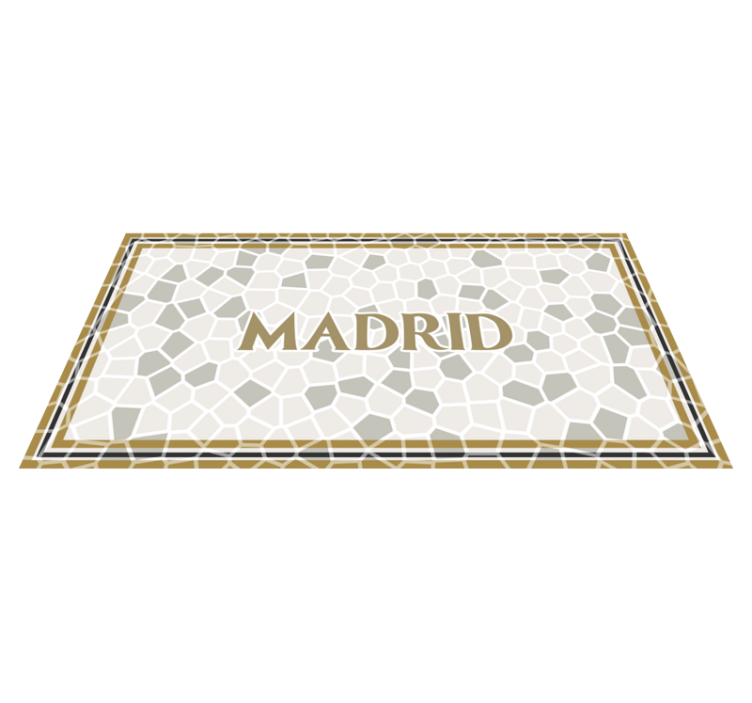 Madrid geometrisch patroon vinyl tapijt met naam - TenStickers