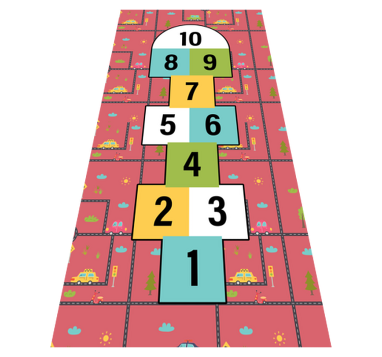 Hinkelen patroon vinyl tapijt spel - TenStickers