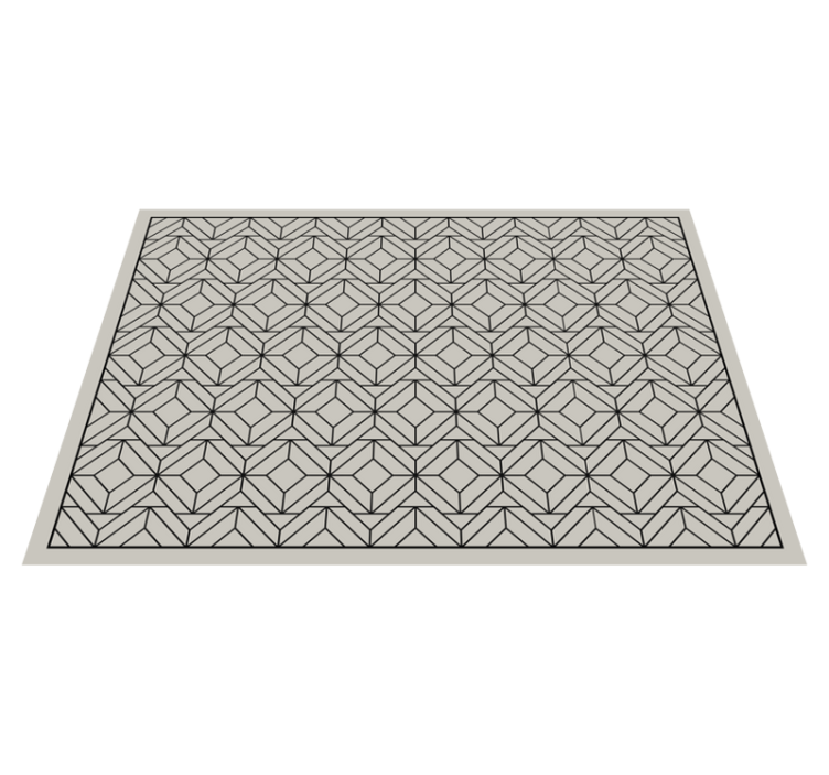 Geometrische badmat vinyl tapijt badkamer - TenStickers