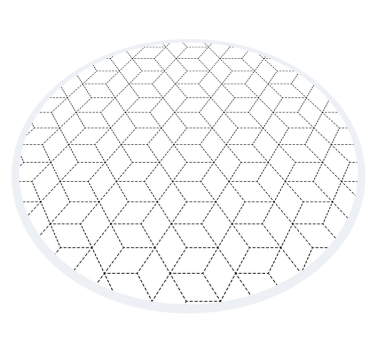 Vinyl tapijt geometrisch hexagonaal omtrekpatroon - TenStickers