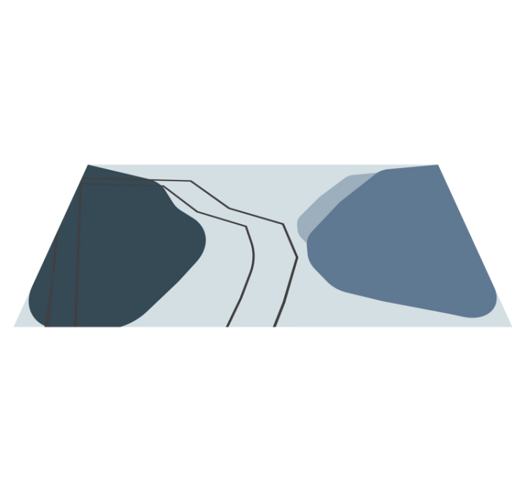 Abstracte contourlijnen vinyl tapijt geometrisch - TenStickers