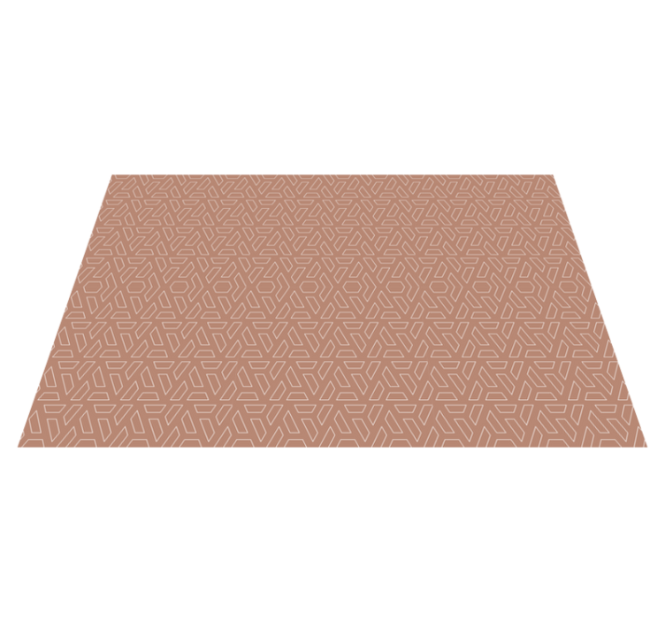 Stijlvol bruin element vinyl tapijt geometrisch - TenStickers