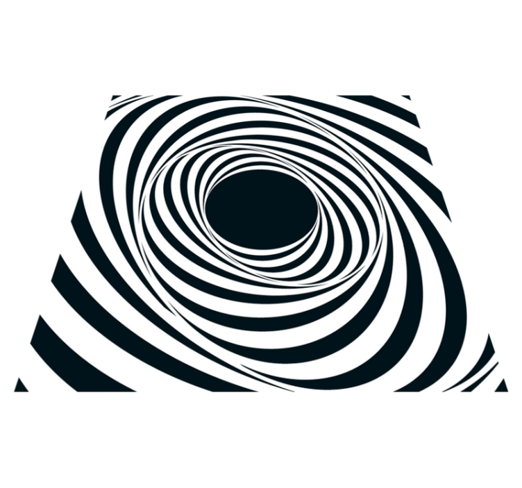 Zwart Wit Wervelend Patroon fotobehang geometrisch - TenStickers