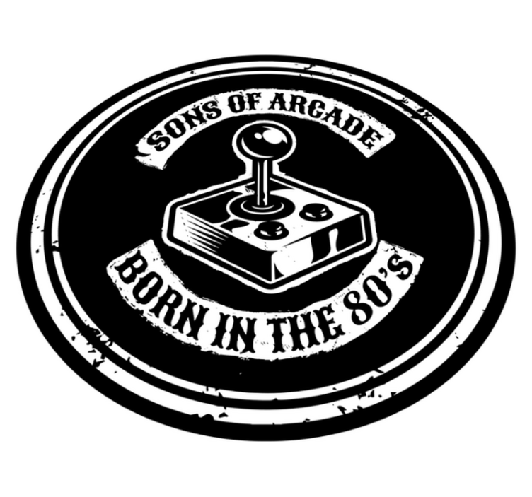 Arcade Nostalgia Geboren in de jaren 80 tekst vinyl tapijt - TenStickers