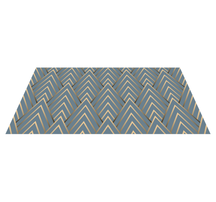 Geometrisch Chevron patroon vinyl vloerkleed - TenStickers