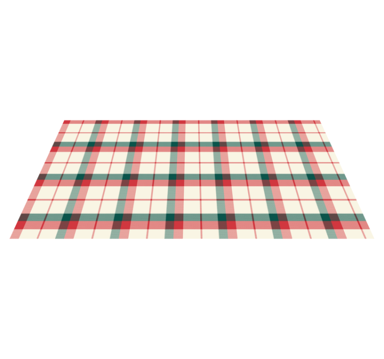 Vinyl tapijt kerst Tartan - TenStickers