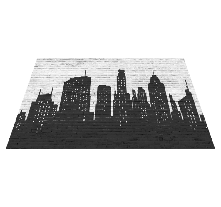 Skyline tapijt basktenen muur - TenStickers