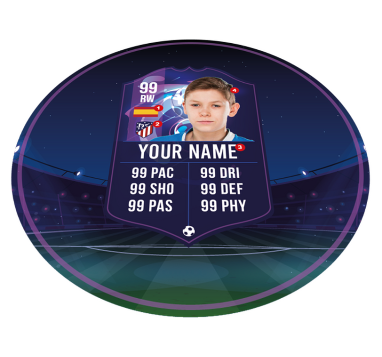 Voetbalspeler kaart Jeugd vinyl tapijt - TenStickers