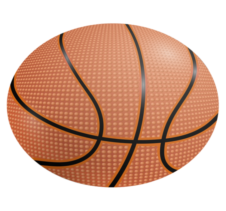 Basketbal Rond vinyl tapijt - TenStickers