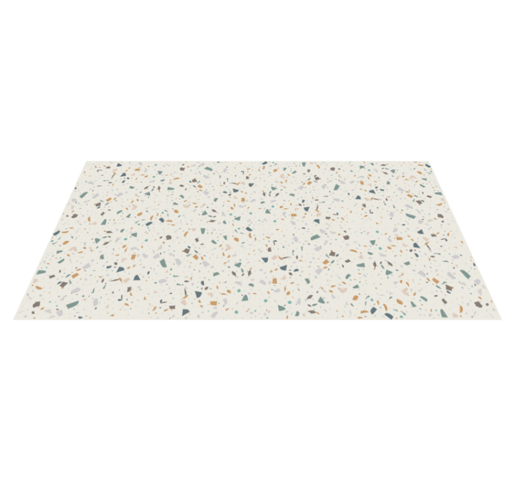 Terrazzo textuur wit vinyl tapijt - TenStickers