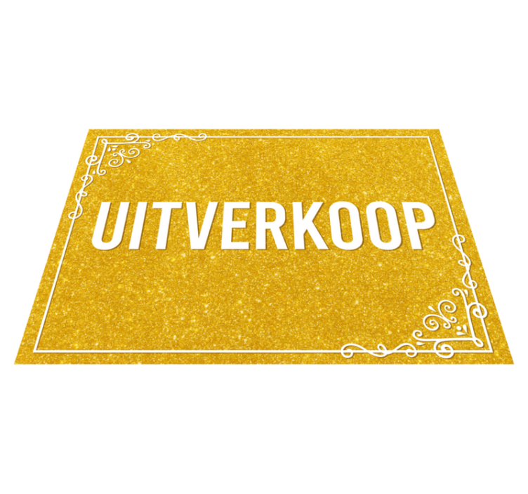Verkoop gouden glitter Rechthoekig vinyl tapijt - TenStickers