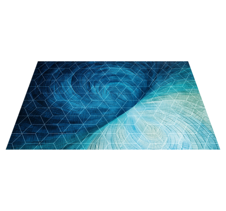 Abstracte blauwe achtergrond badkamer vinyl tapijt - TenStickers
