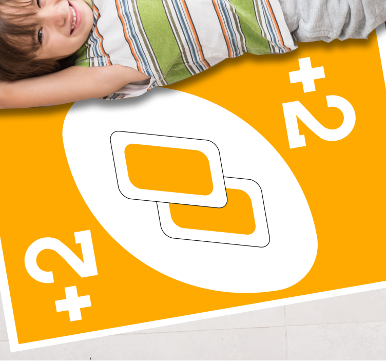 +2 kaart vinyl tapijt spel - TenStickers