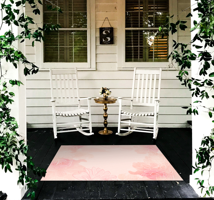 Bloemige rust vinyl tapijt bloemen en planten - TenStickers