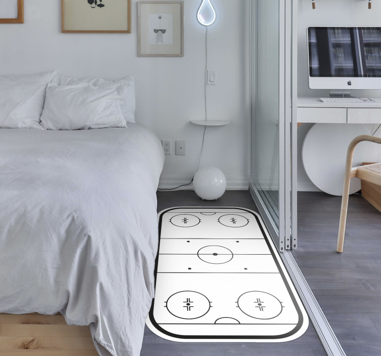 Ijshockeybaan vinyl tapijt spel - TenStickers