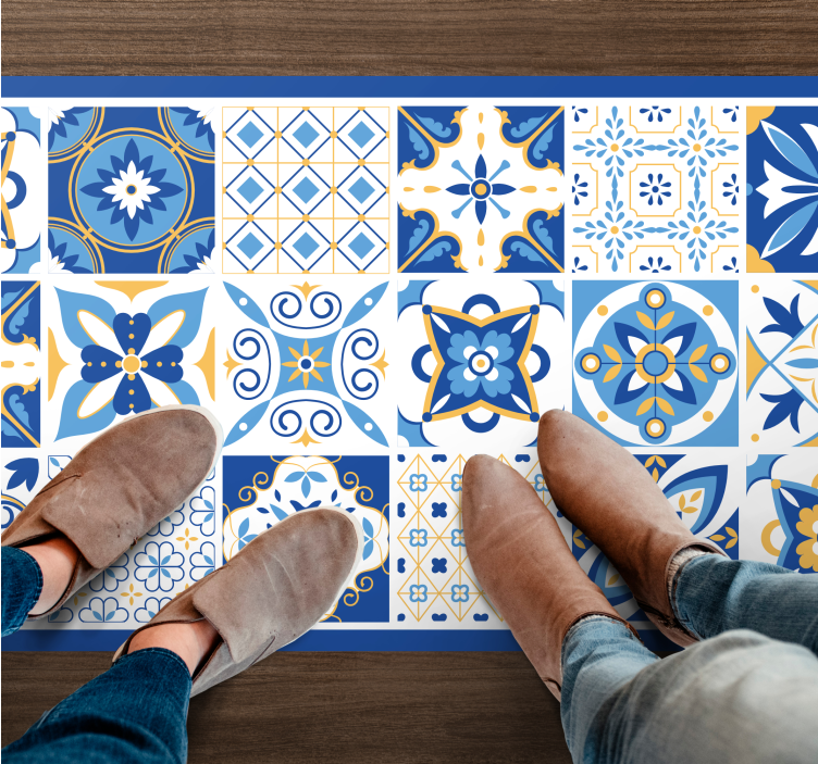 Keramische inspiratie vinyl tapijt tegels - TenStickers