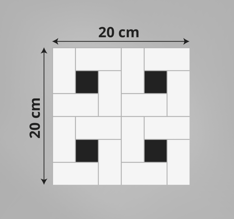 Geruite patroonstijl vinyl tapijt tegels - TenStickers