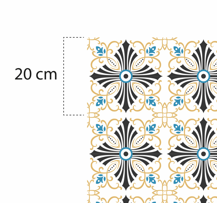 Elegante mozaïekstijl vinyl tapijt mozaïek - TenStickers