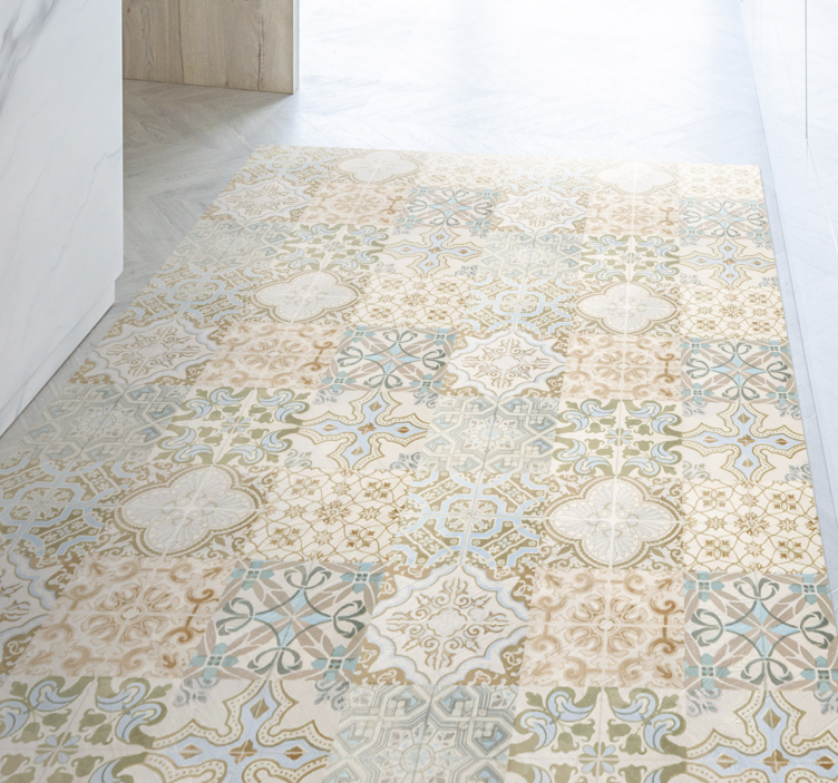 Hydraulische tegels vinyl tapijt Oude relikwie - TenStickers