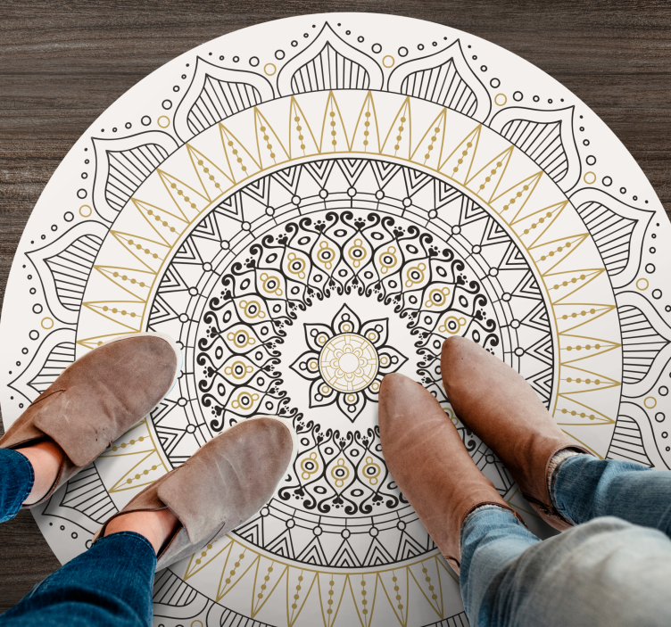 Vinyl tapijt mandala mandala middelpunt - TenStickers