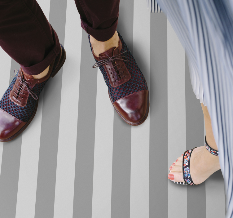 Grijs elegantie spel vinyl tapijt strepen - TenStickers