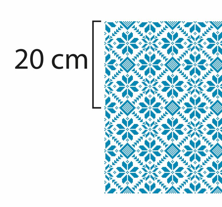 Blauw tegelmotief vinyl tapijt tegels - TenStickers