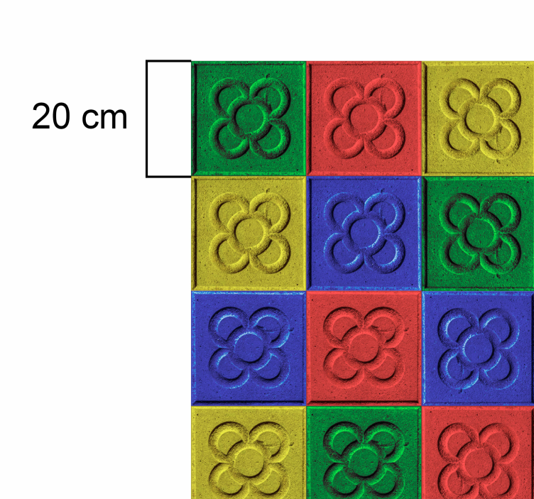 Kleurrijke Ramblas tegels vinyl tapijt - TenStickers