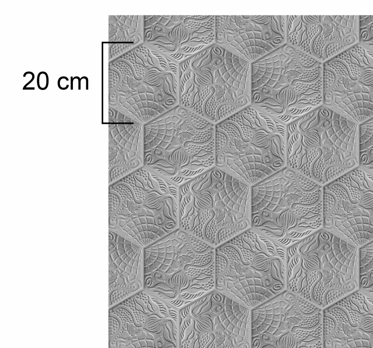 Bevlekte tegels vinyl tapijt woonkamer - TenStickers