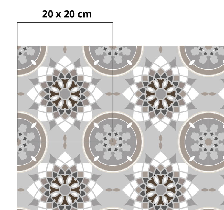 Vinyl tapijt mozaïek mozaïek kaleidoscoop - TenStickers