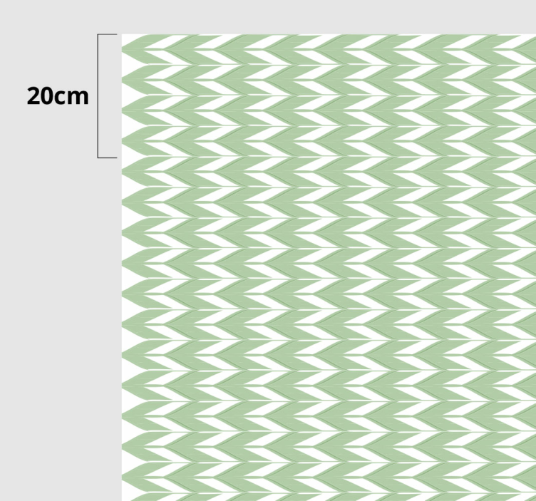 Chevronpatroon groen vinyl tapijt geometrisch - TenStickers