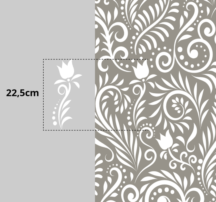 Paisley-elegantie vinyl tapijt bloemen en planten - TenStickers