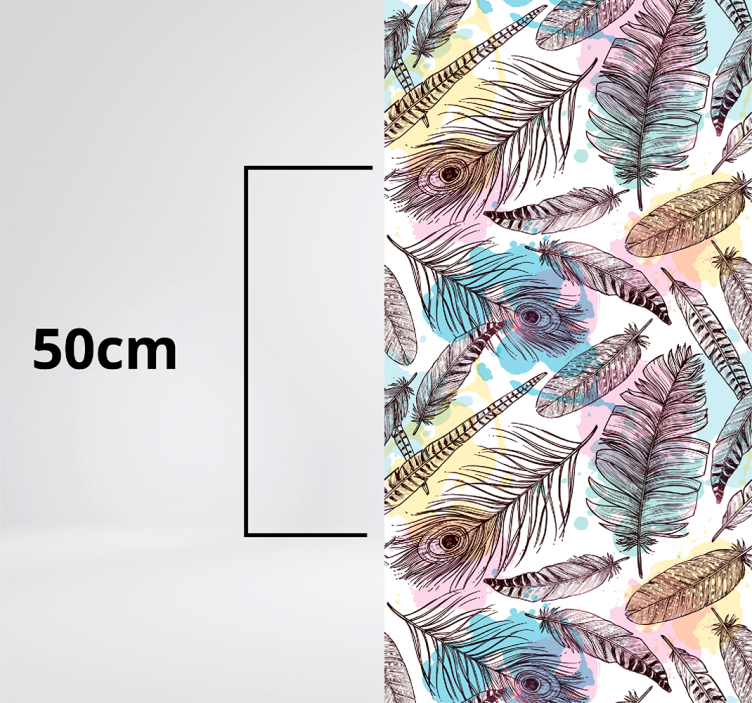 Veren motief vinyl tapijt bloemen en planten - TenStickers