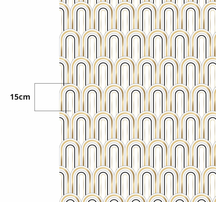 Boogpatroon ontwerp vinyl tapijt geometrisch - TenStickers