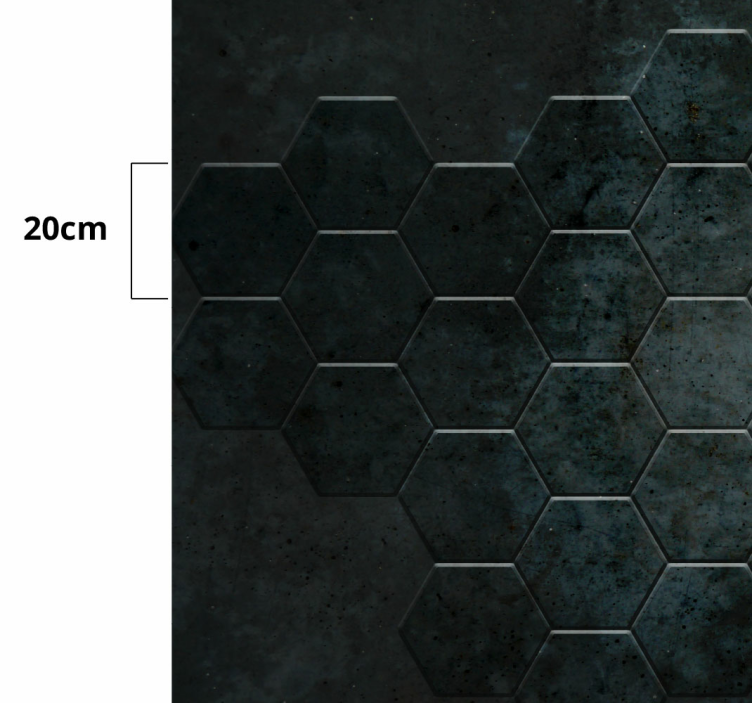 Hexagonaal patroon vinyl tapijt tegels - TenStickers