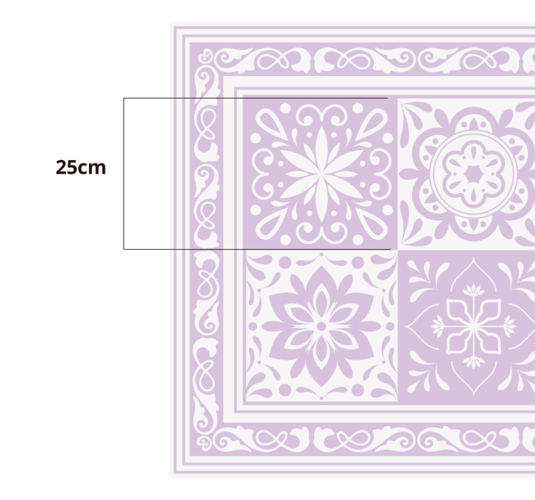 Mandala elegantie vinyl tapijt badkamer - TenStickers