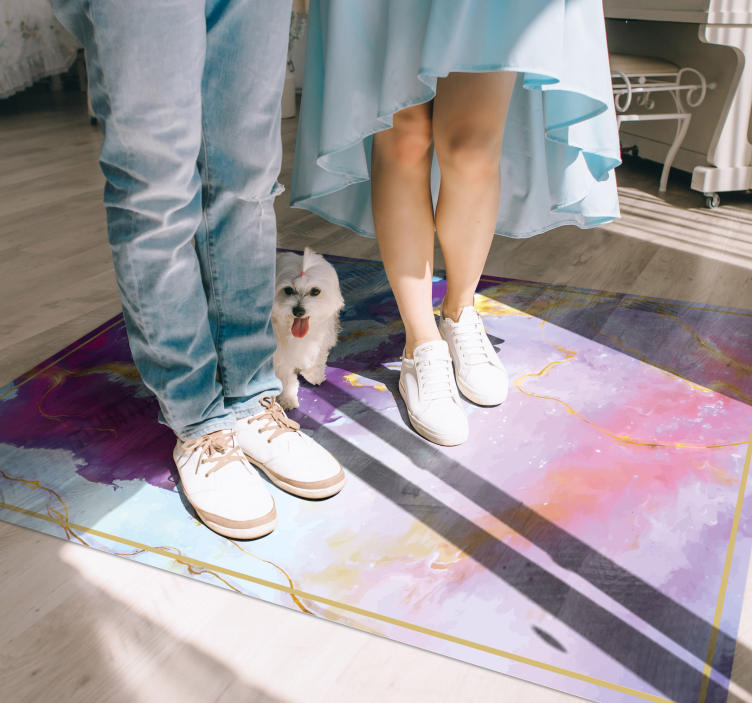 Abstract gemarmerd vinyl tapijt textuur - TenStickers