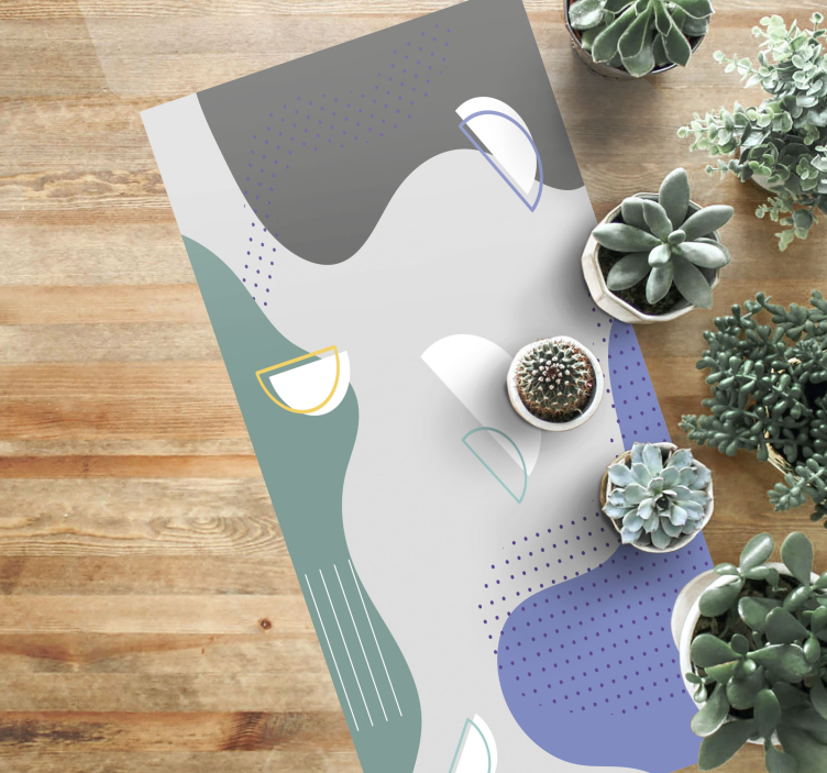 Abstract minimaal ontwerp vinyl tapijt minimalistisch - TenStickers