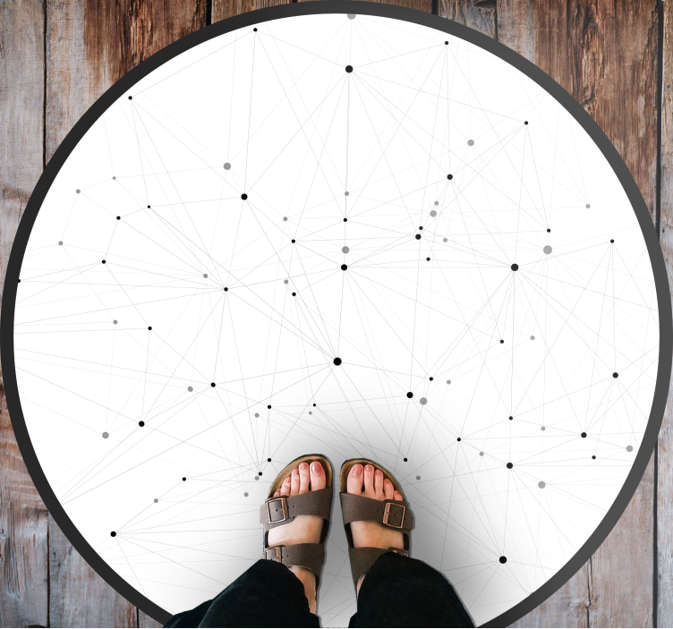 Abstract netwerkpatroon vinyl tapijt modern - TenStickers