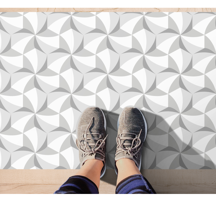 Abstract wervelpatroon vinyl tapijt geometrisch - TenStickers