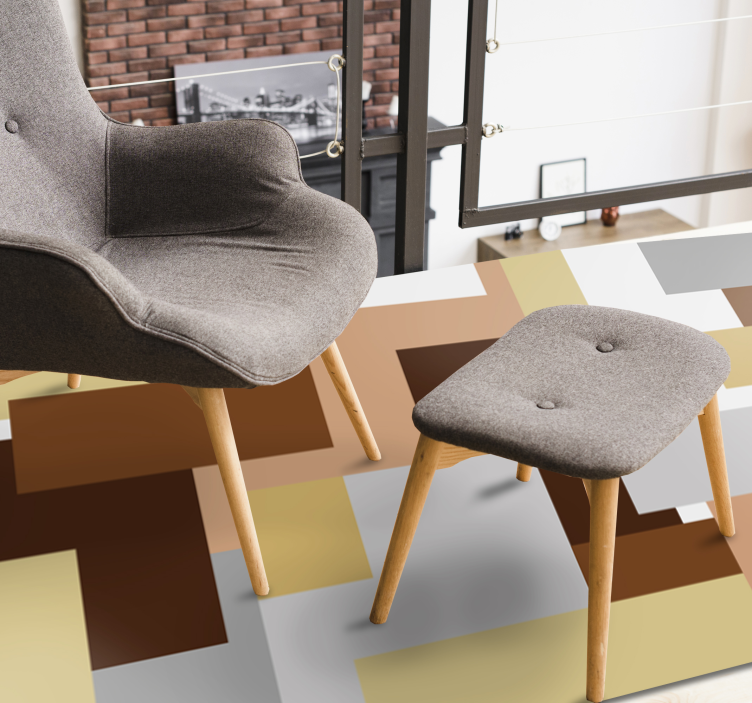 Abstracte geometrische motieven vinyl tapijt modern - TenStickers