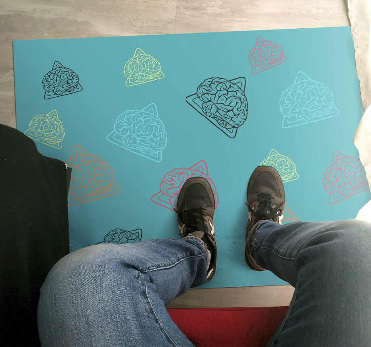 Abstracte hersenpatronen vinyl tapijt meer kinderen - TenStickers