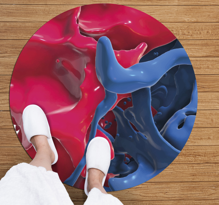 Abstracte kleurenstroom vinyl tapijt textuur - TenStickers