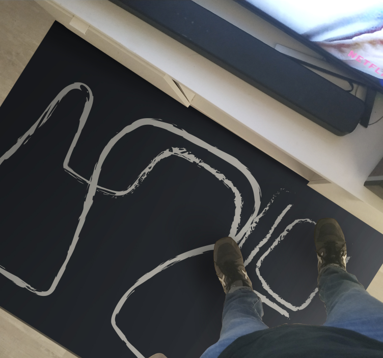 Abstracte lijnpatronen vinyl tapijt minimalistisch - TenStickers