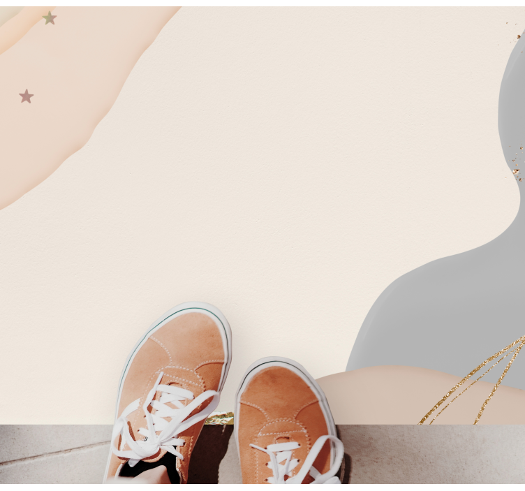 Abstracte zachte golven vinyl tapijt minimalistisch - TenStickers