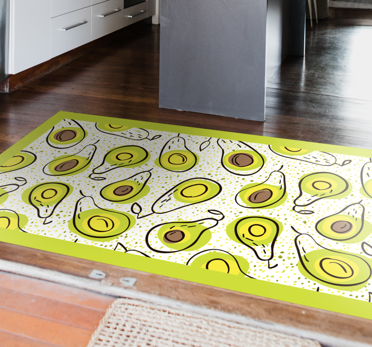 Avocado genot vinyl tapijt keuken - TenStickers