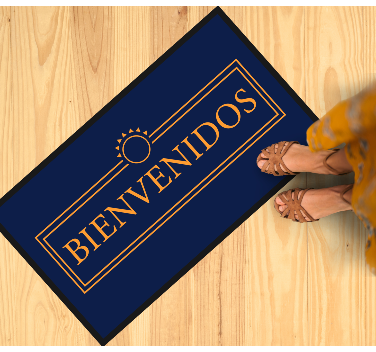 Begroetingsbericht vinyl tapijt modern - TenStickers