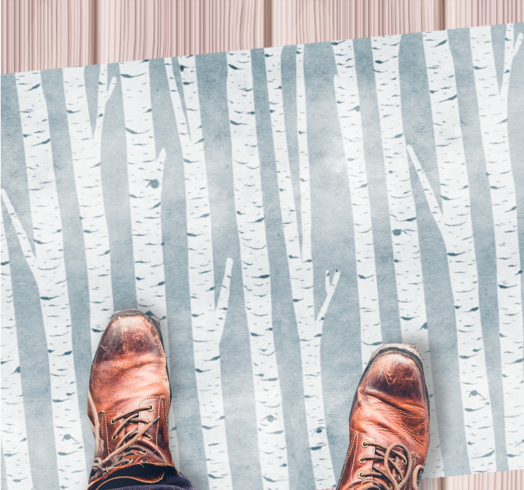 Berkenboom patroon vinyl tapijt natuur - TenStickers